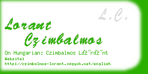 lorant czimbalmos business card